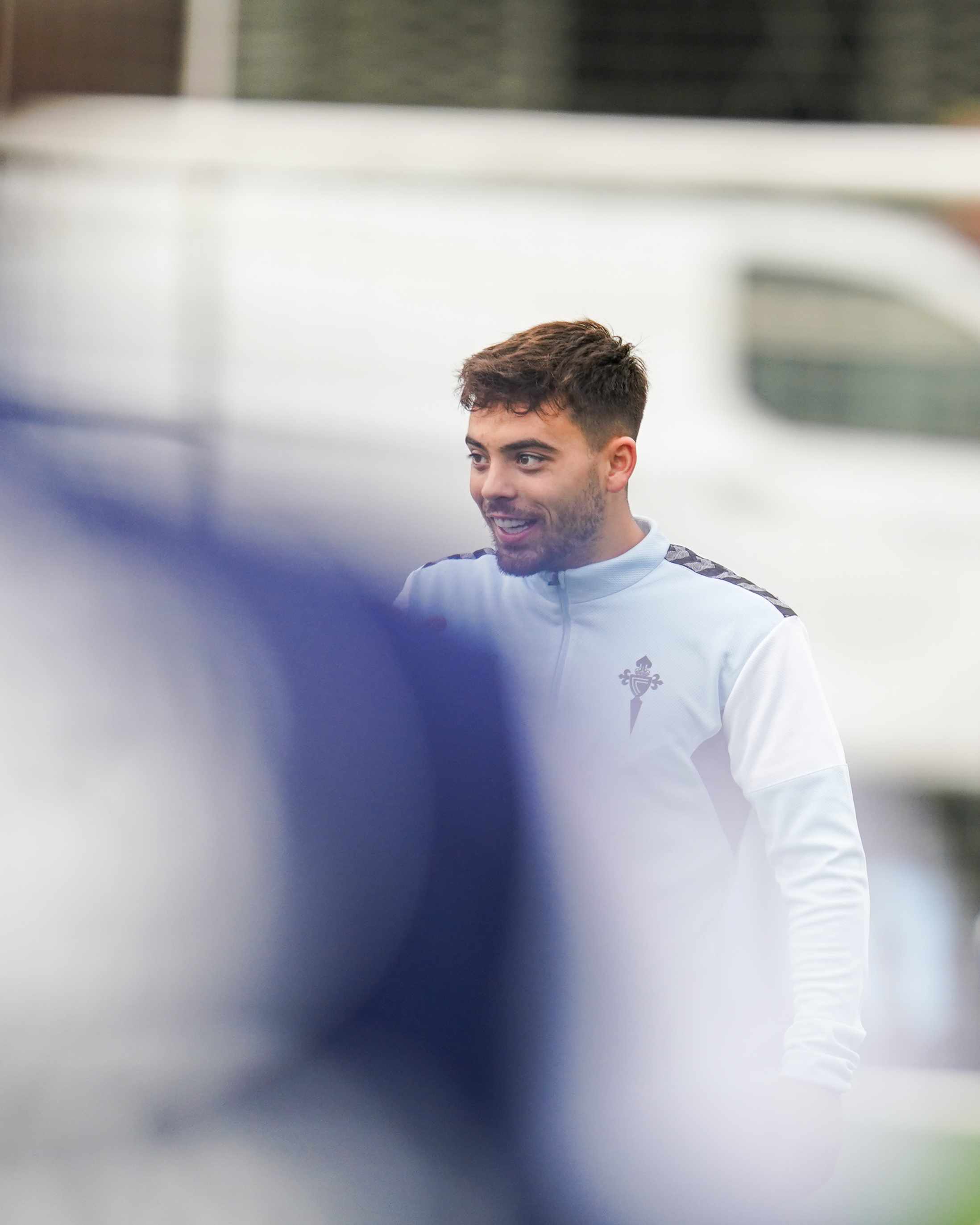 El jugador en la ciudad deportiva del Celta.