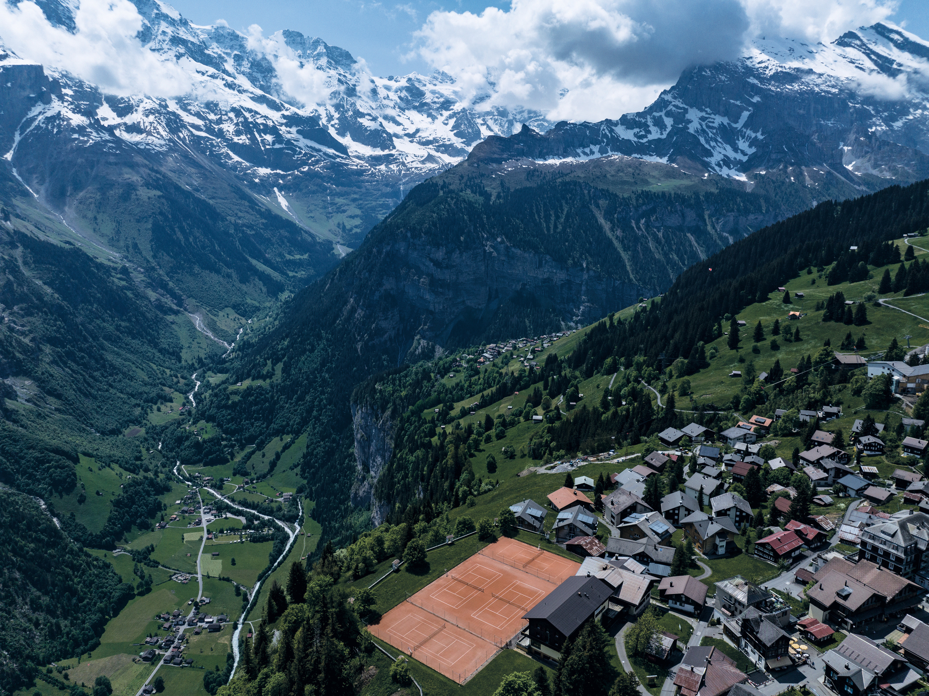 La pista del Sportchalet Murren, en Suiza.