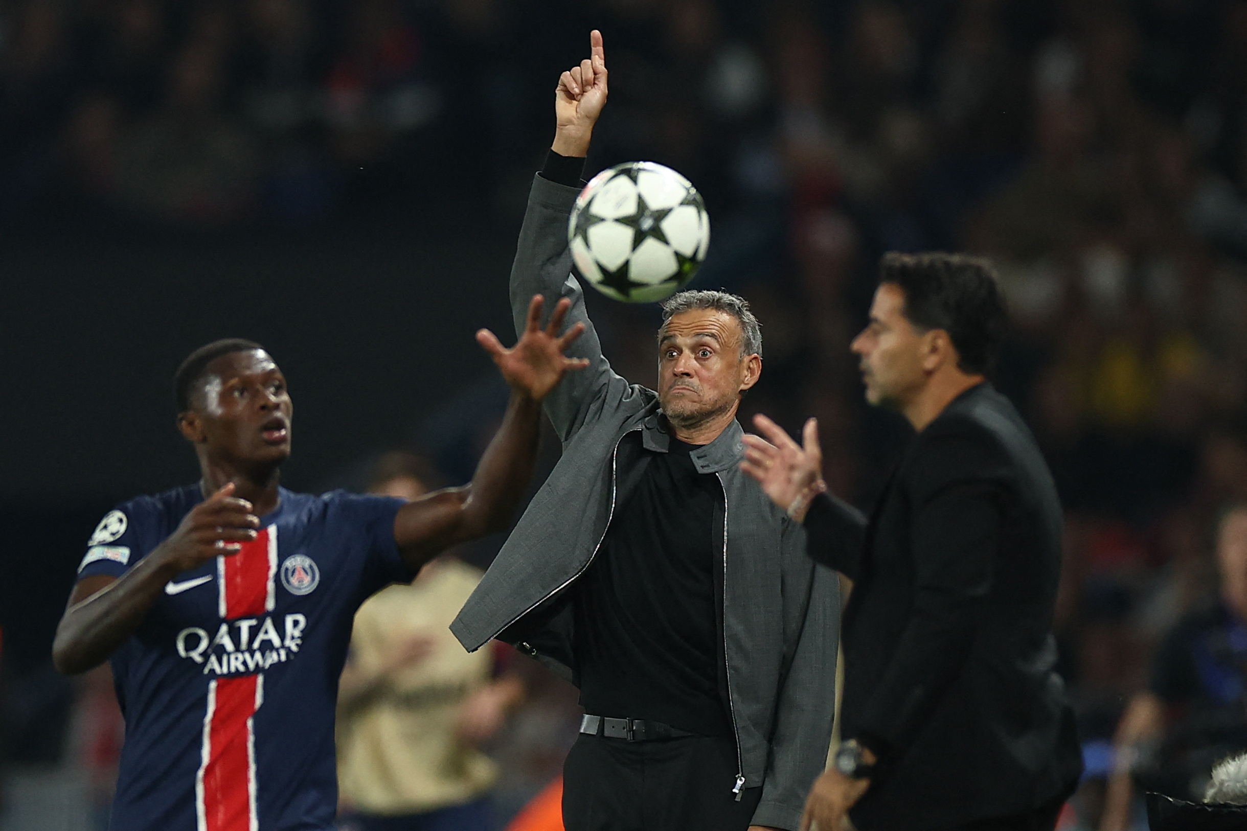 Luis Enrique, durante el partido.