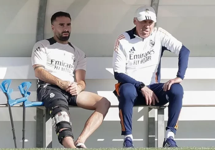 Día 1 de Carvajal en Valdebebas: un primer paso para su recuperación en compañía de Ancelotti