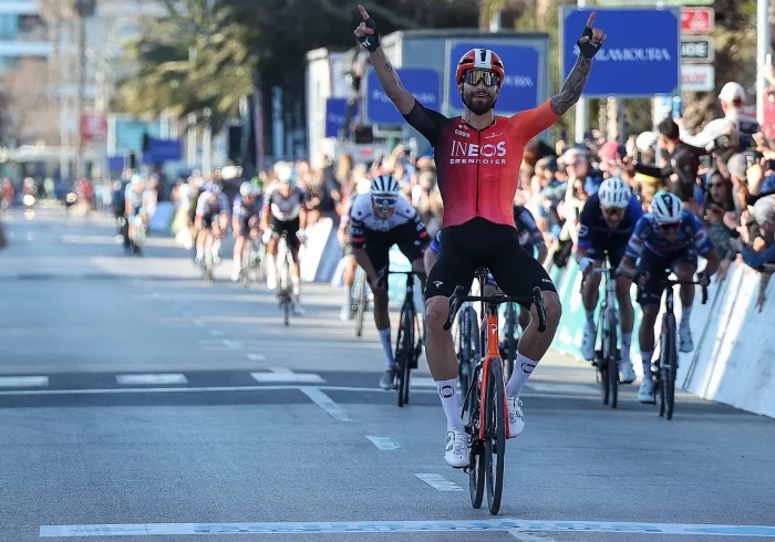 Cancelan el triunfo de Ganna tras un "ridículo" final en la Vuelta al Algarve: "Esto podría haber acabado muy mal"