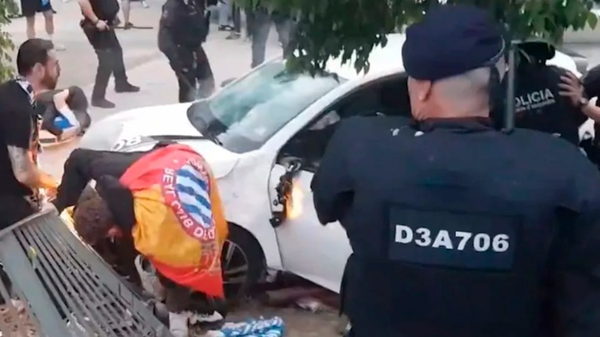 En estado crítico uno de los 13 heridos en el atropello junto al estadio del Espanyol