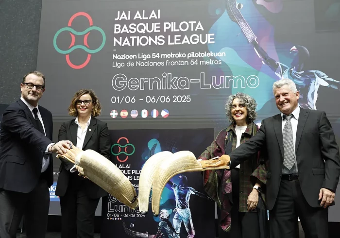Euskadi se enfrentará a España por primera vez en una competición internacional de pelota el próximo 4 de junio