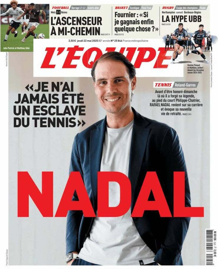 Rafa Nadal se sincera a tres días del comienzo del primer Roland Garros desde su retirada: "Nunca he sido esclavo del tenis"