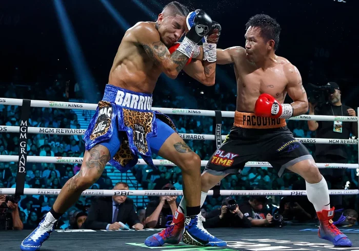 Pacquiao brilla a los 46 años pero Barrios logra retener su título