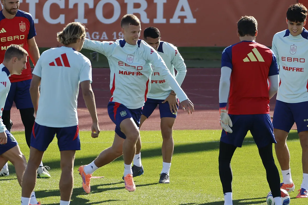 Dani Olmo, otra baja para De la Fuente, que piensa en Ansu Fati: "Es una gran noticia para la selección"