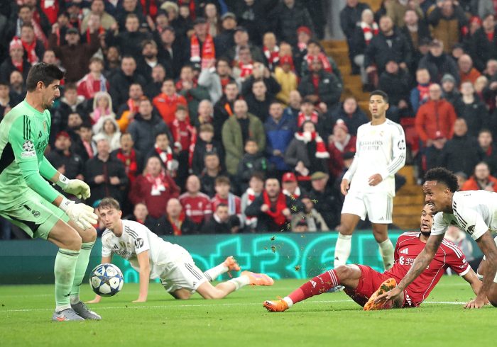Courtois, la pesadilla de Anfield: el 23% de sus paradas desde la final de 2022 fueron ante el Liverpool