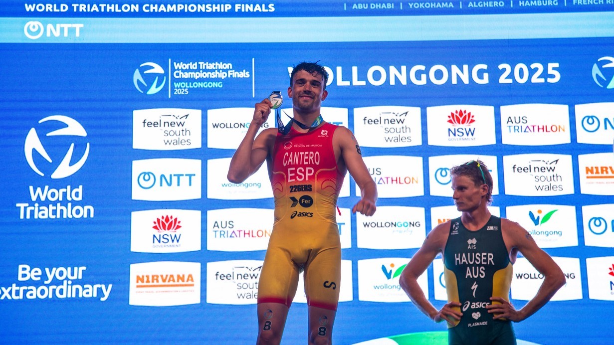 Cantero, en el podio.