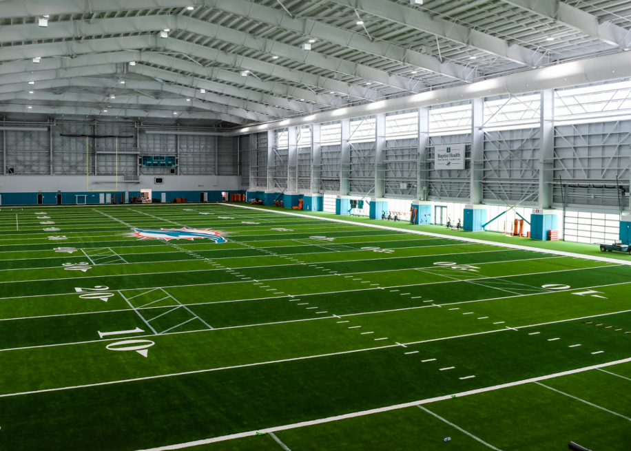 Instalación cubierta de los Miami Dolphins.