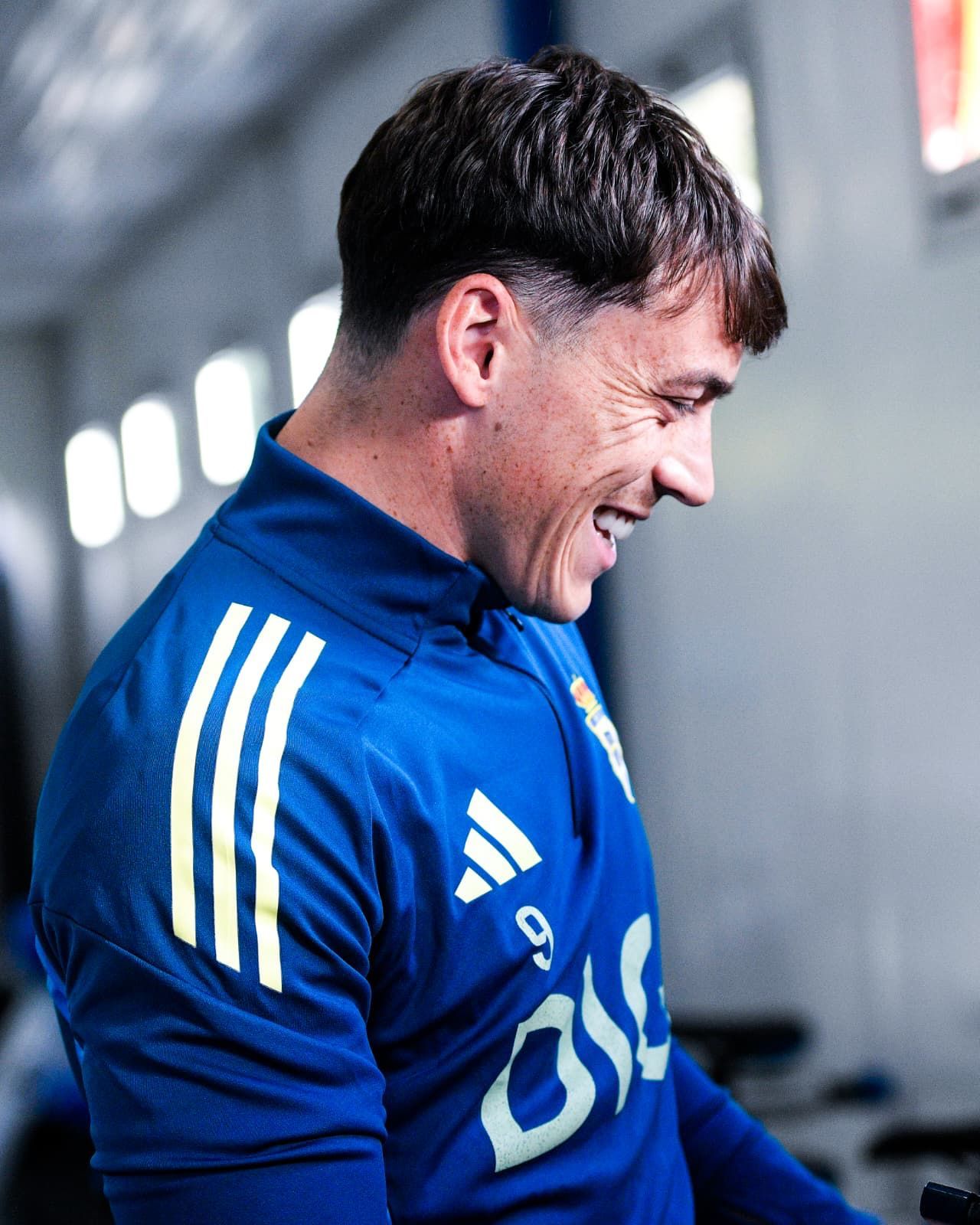 El delantero, antes de un entrenamiento.