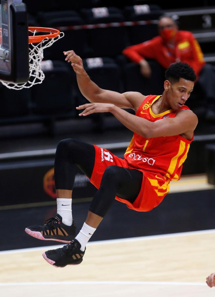 Tyson, en uno de sus partidos con la selección española.