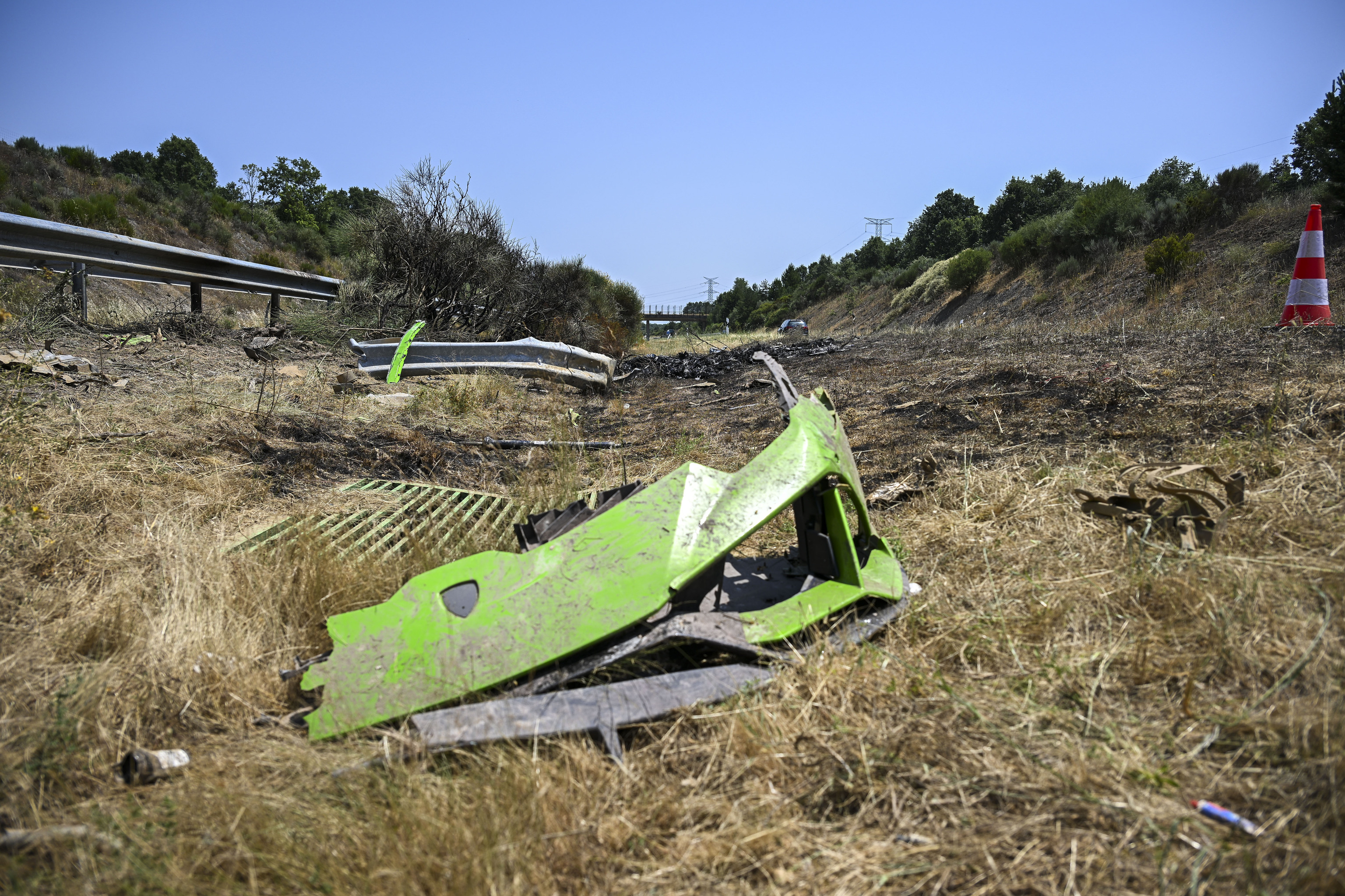 Restos del siniestro en el que murieron los hermanos.