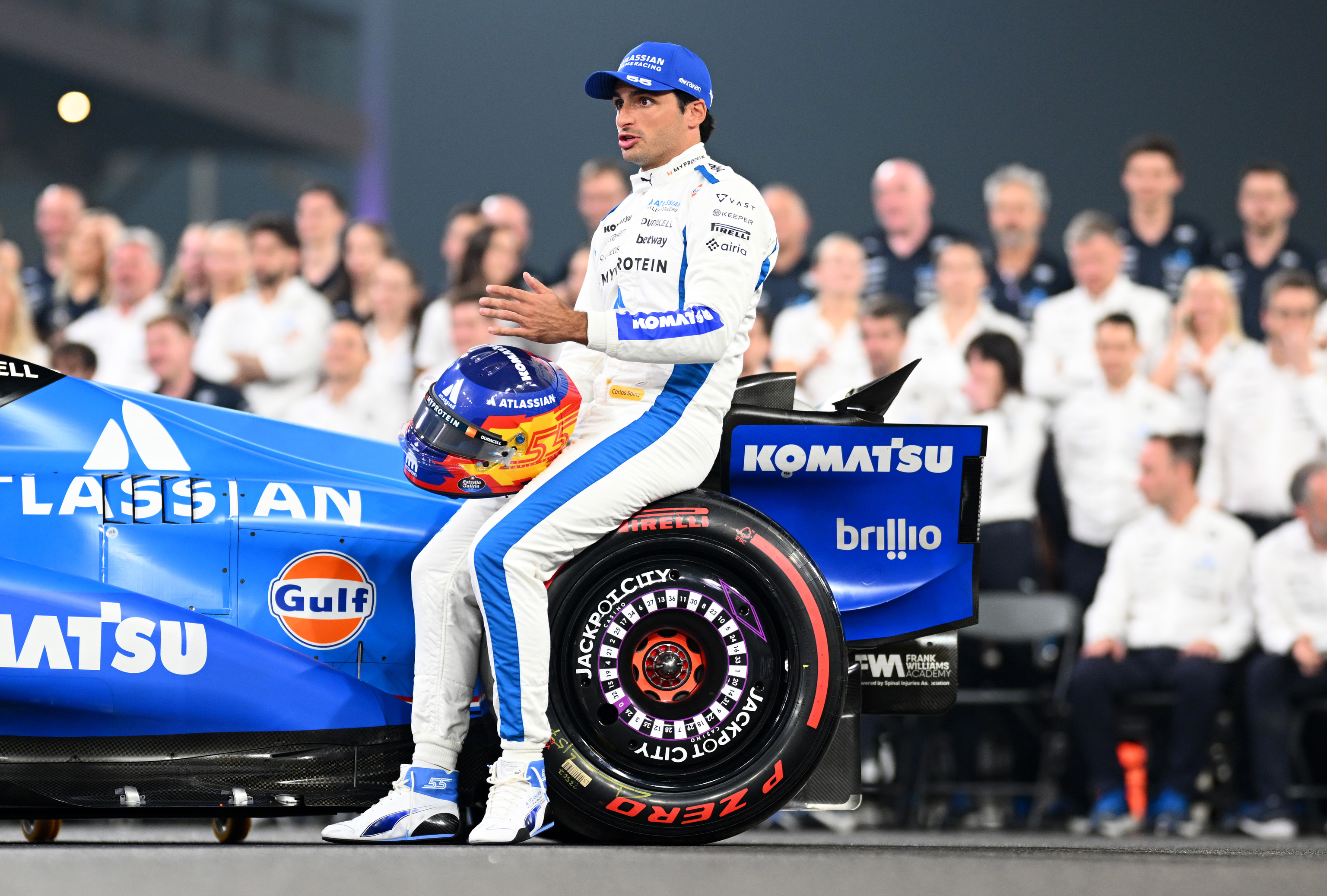 Sainz, con el equipo Williams, este fin de semana en Yas Marina.