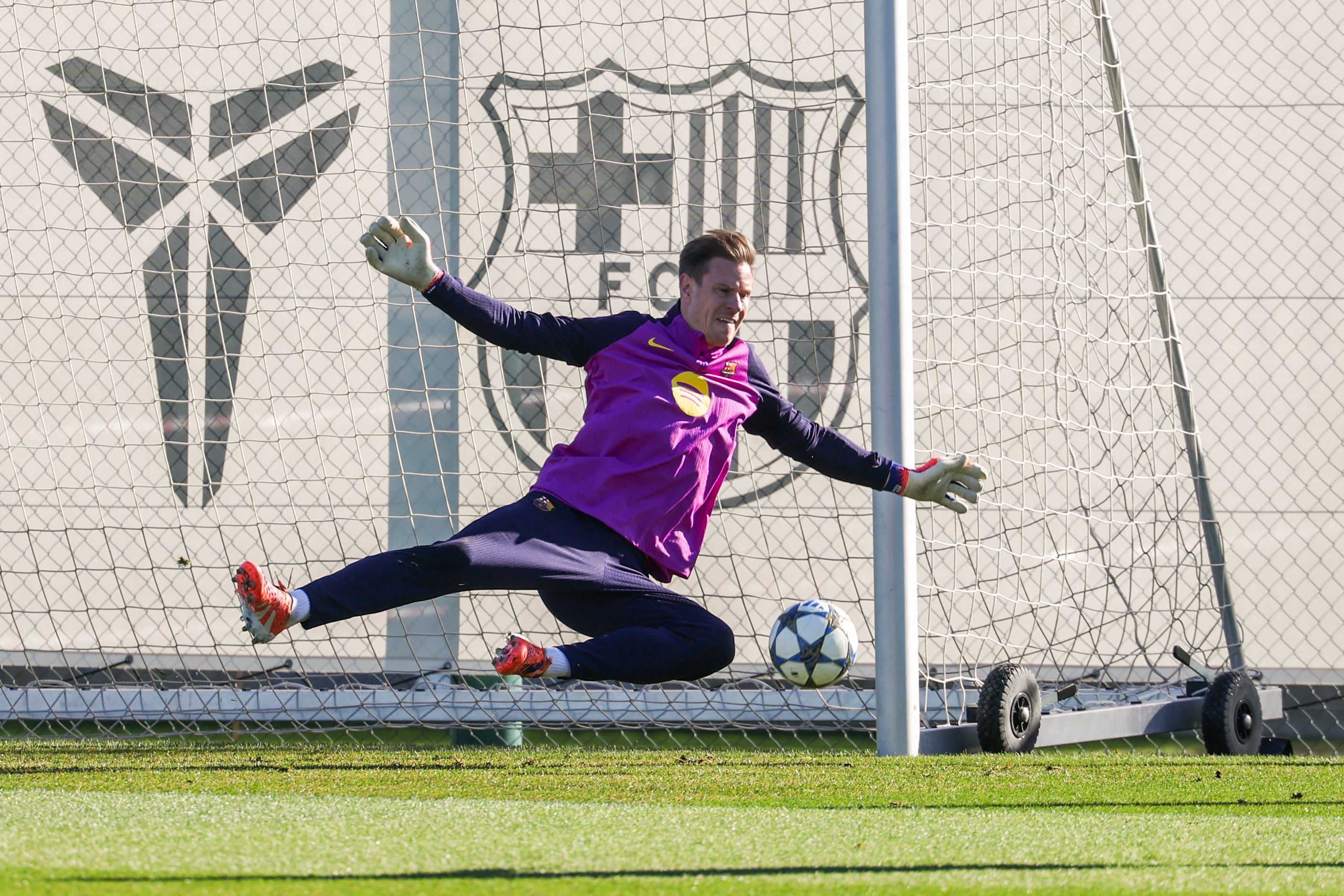 Ter-Stegen, el pasado 8 de diciembre, durante un entrenamiento.