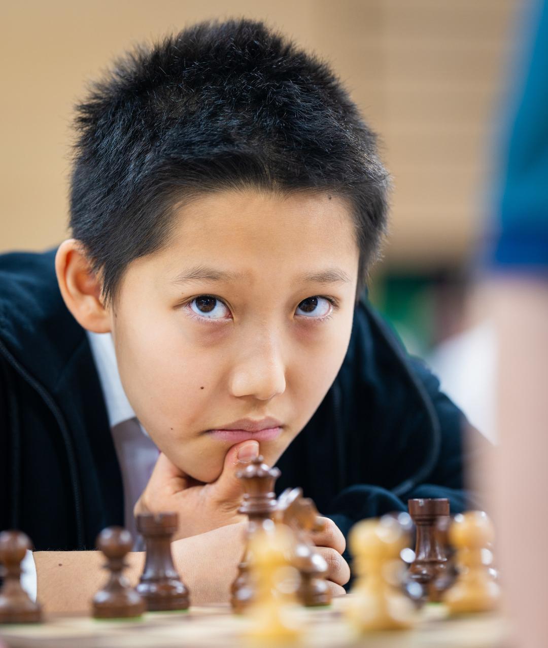 Yagiz Erdogmus, en su duelo ante Carlsen.