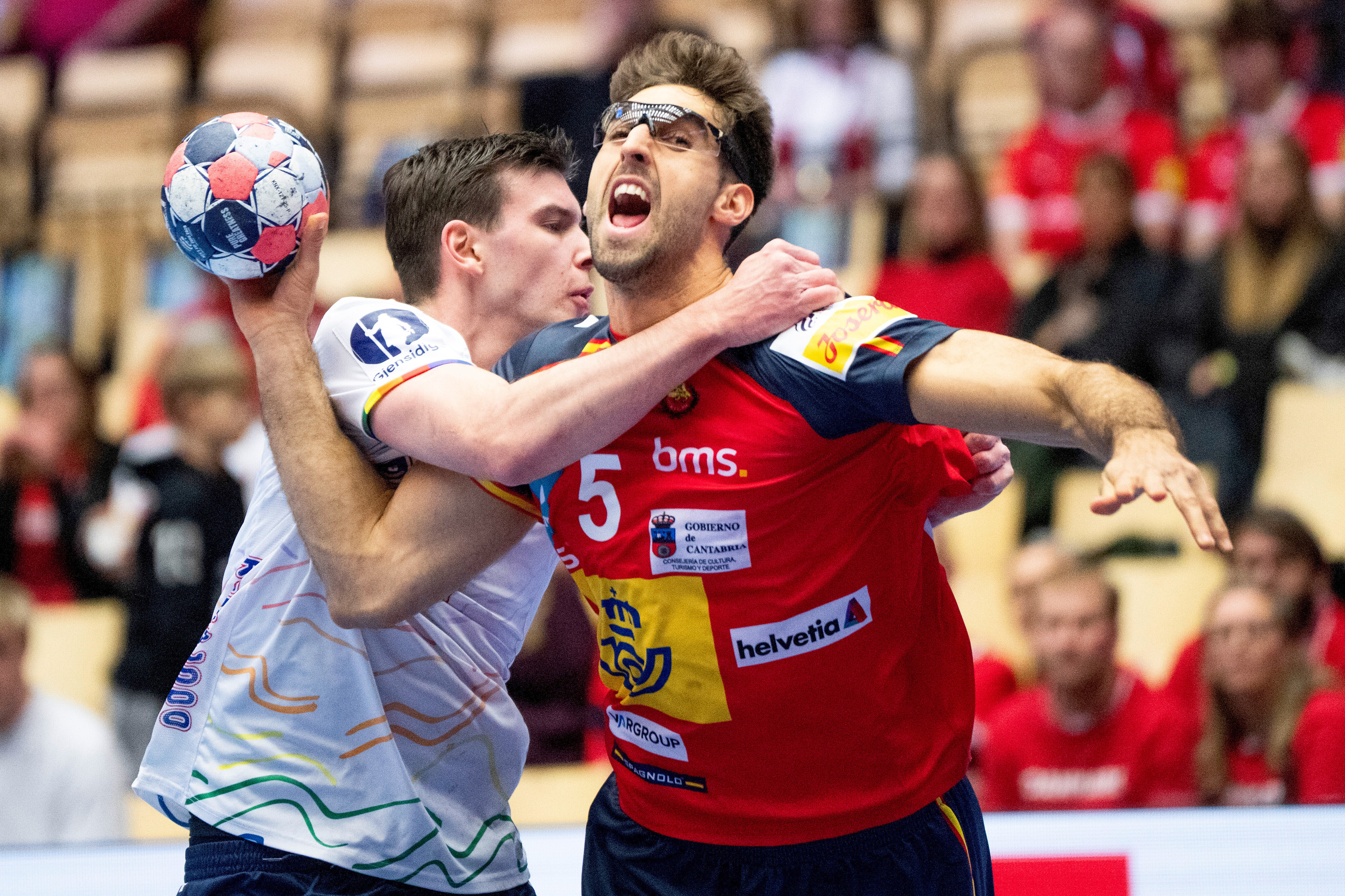 Serradilla, ante el noruego Anderson, el pasado jueves en Herning.