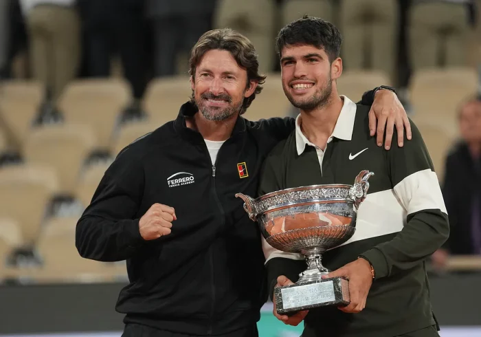 Juan Carlos Ferrero: "Es duro ver a Alcaraz competir y a todo tu equipo sentado en la silla"