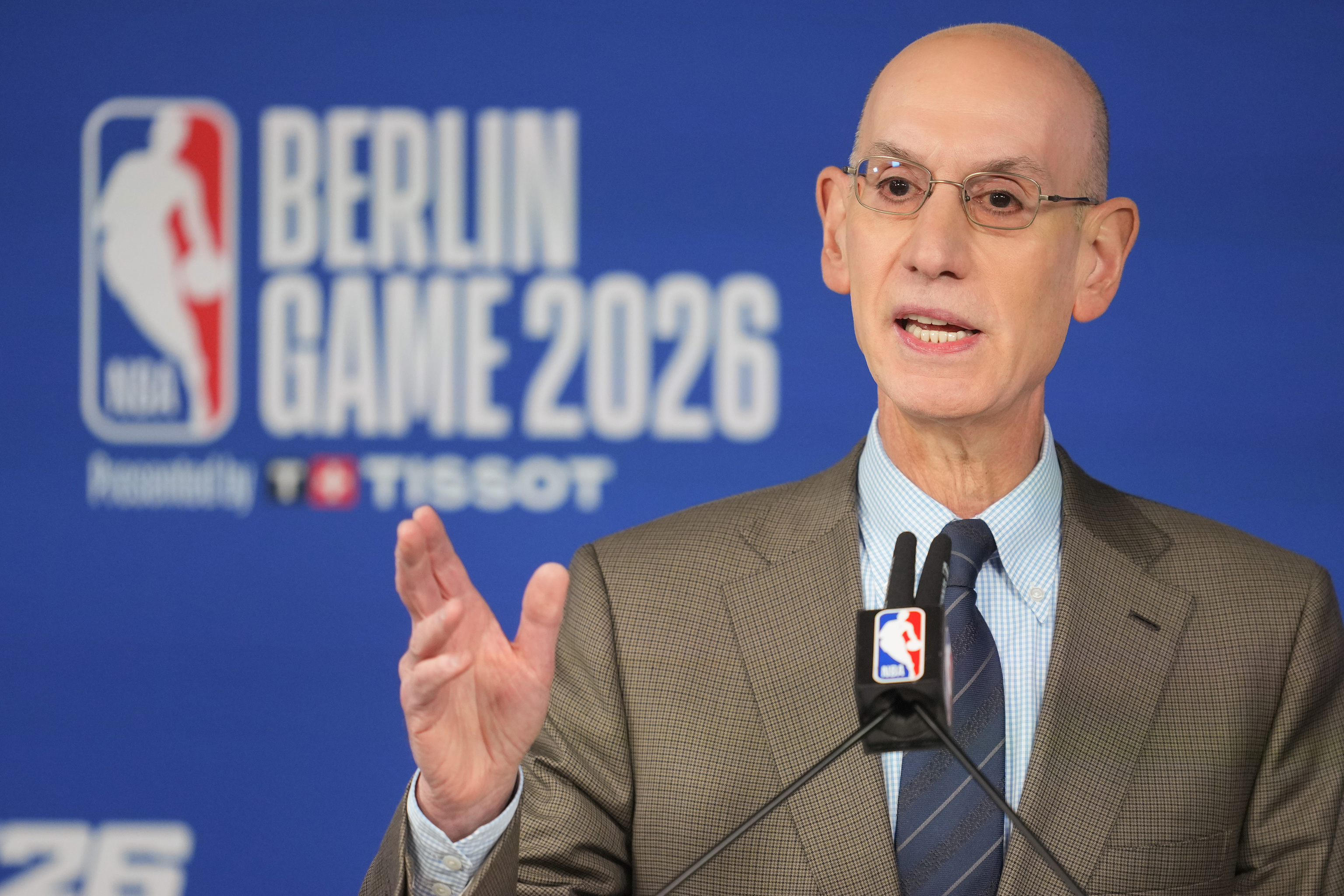 Adam Silver, durante una comparecencia en Berlín esta semana.