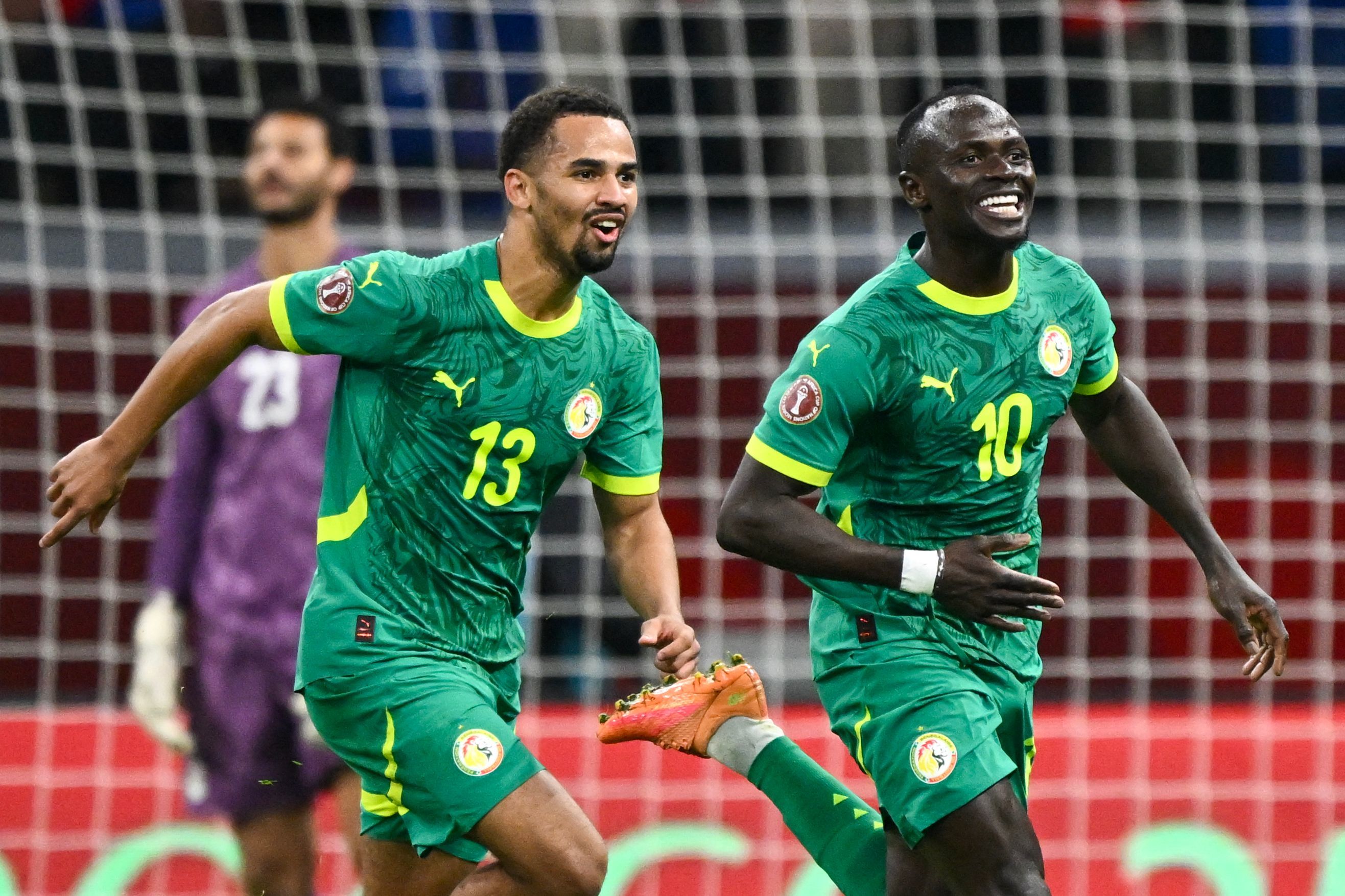 Mané celebra el tanto de la victoria de Senegal.
