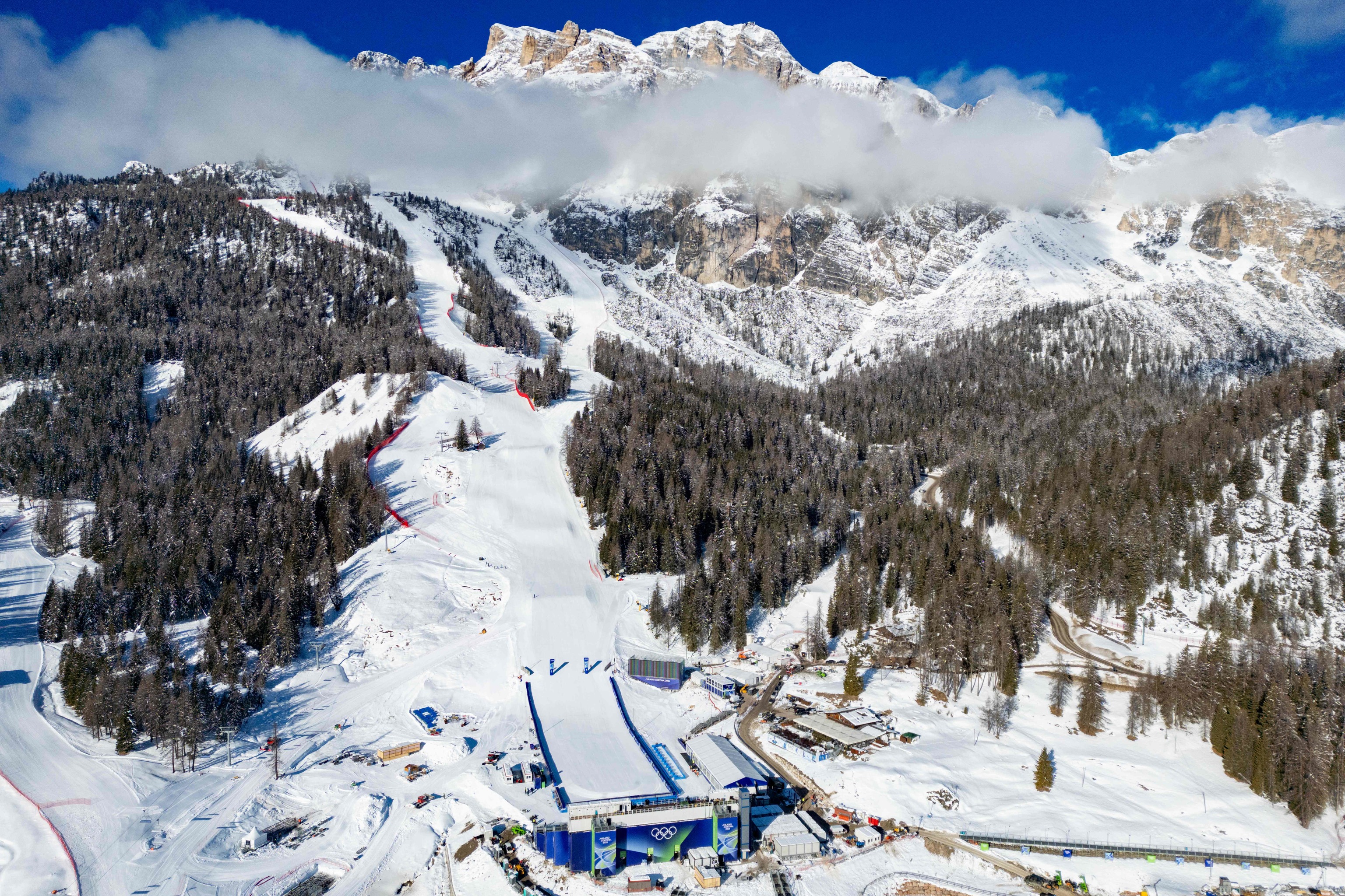 Una de las sedes de los Juegos de Invierno en Cortina D'Ampezzo.