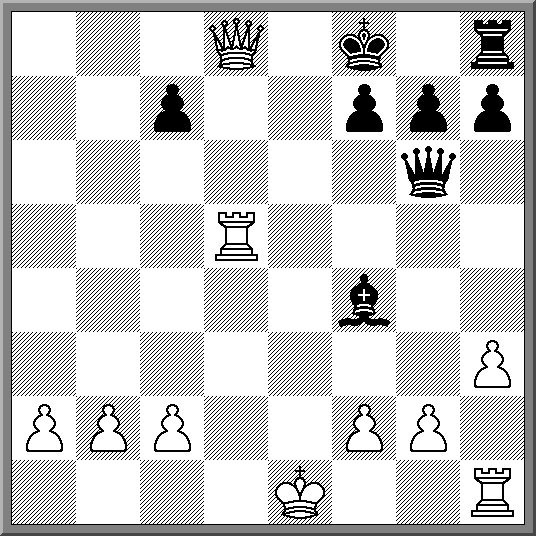 Reproducción de la posición final de la partida transcrita en el poema.