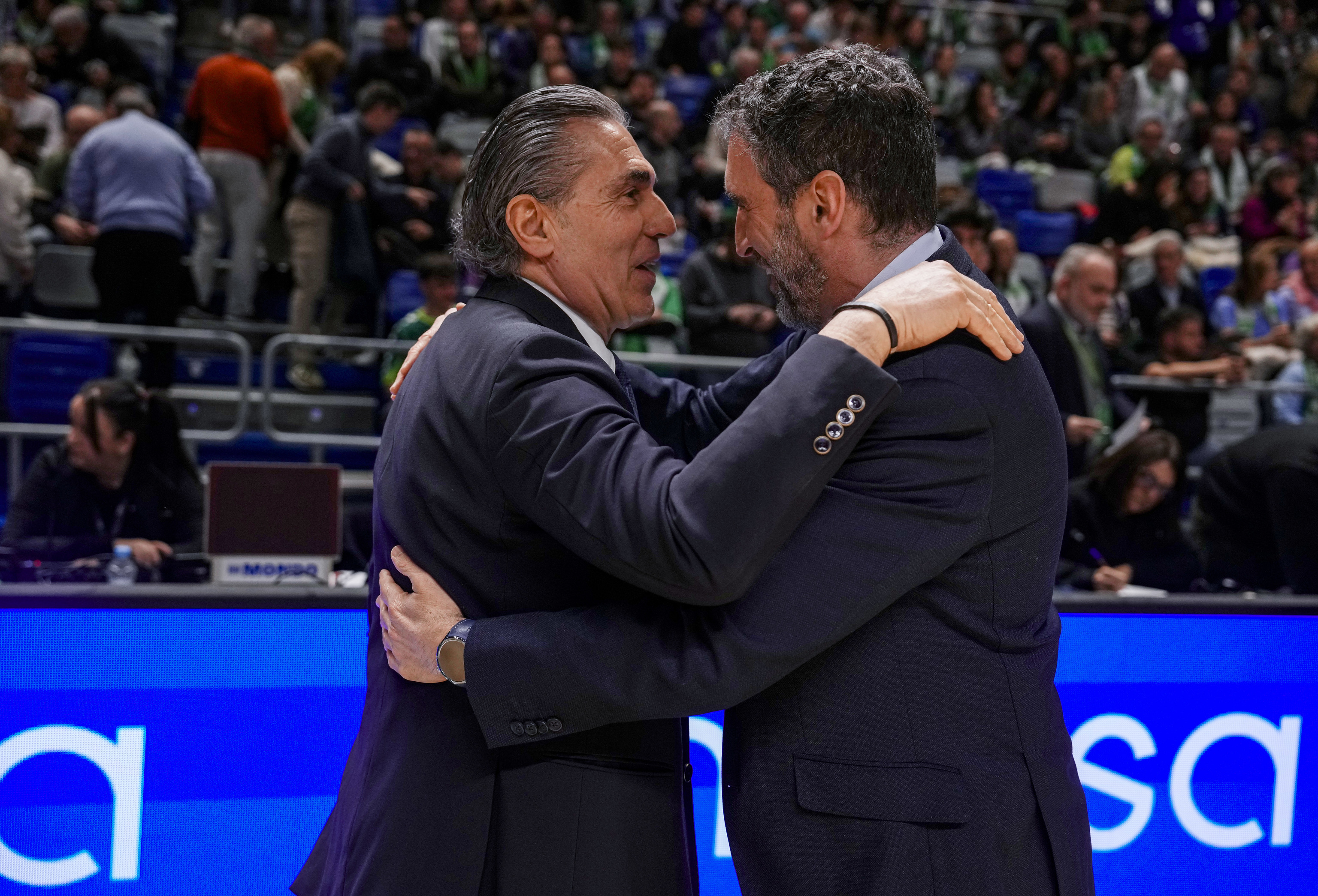 Scariolo e Ibon Navarro, el pasado domingo, en el Carpena.