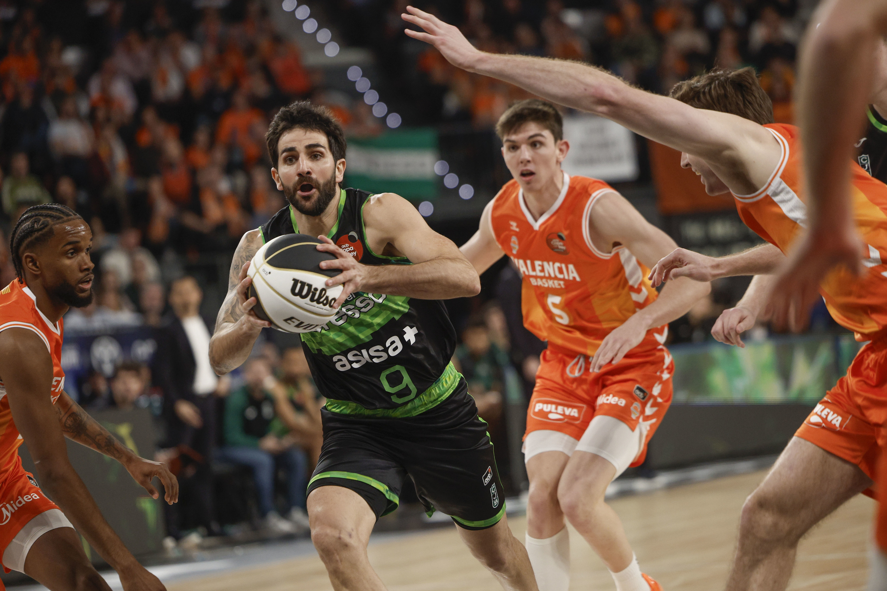 Ricky Rubio, durante el partido ante el Valencia.