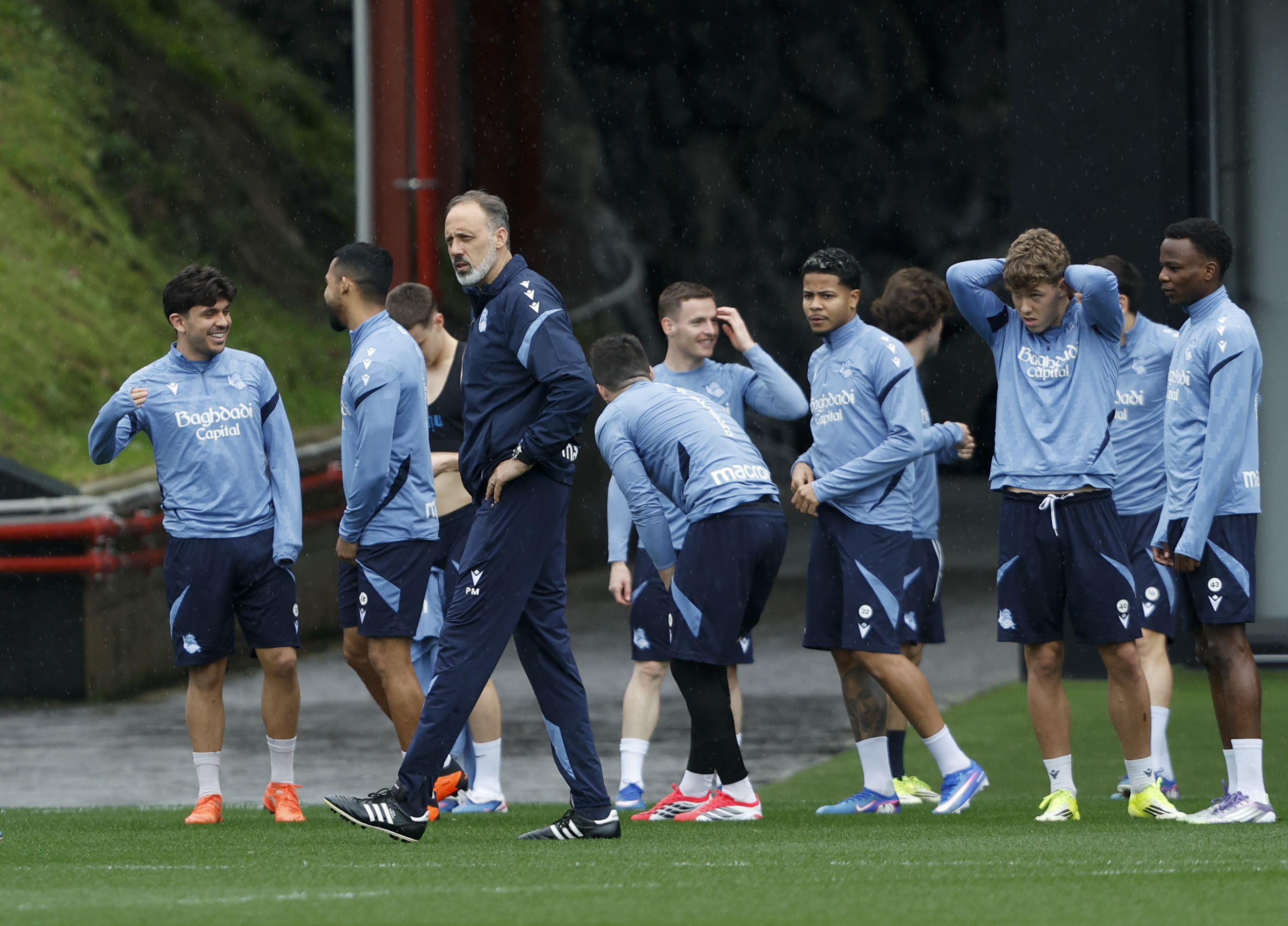 Matarazzo, durante el entrenamiento del martes en Zubieta.
