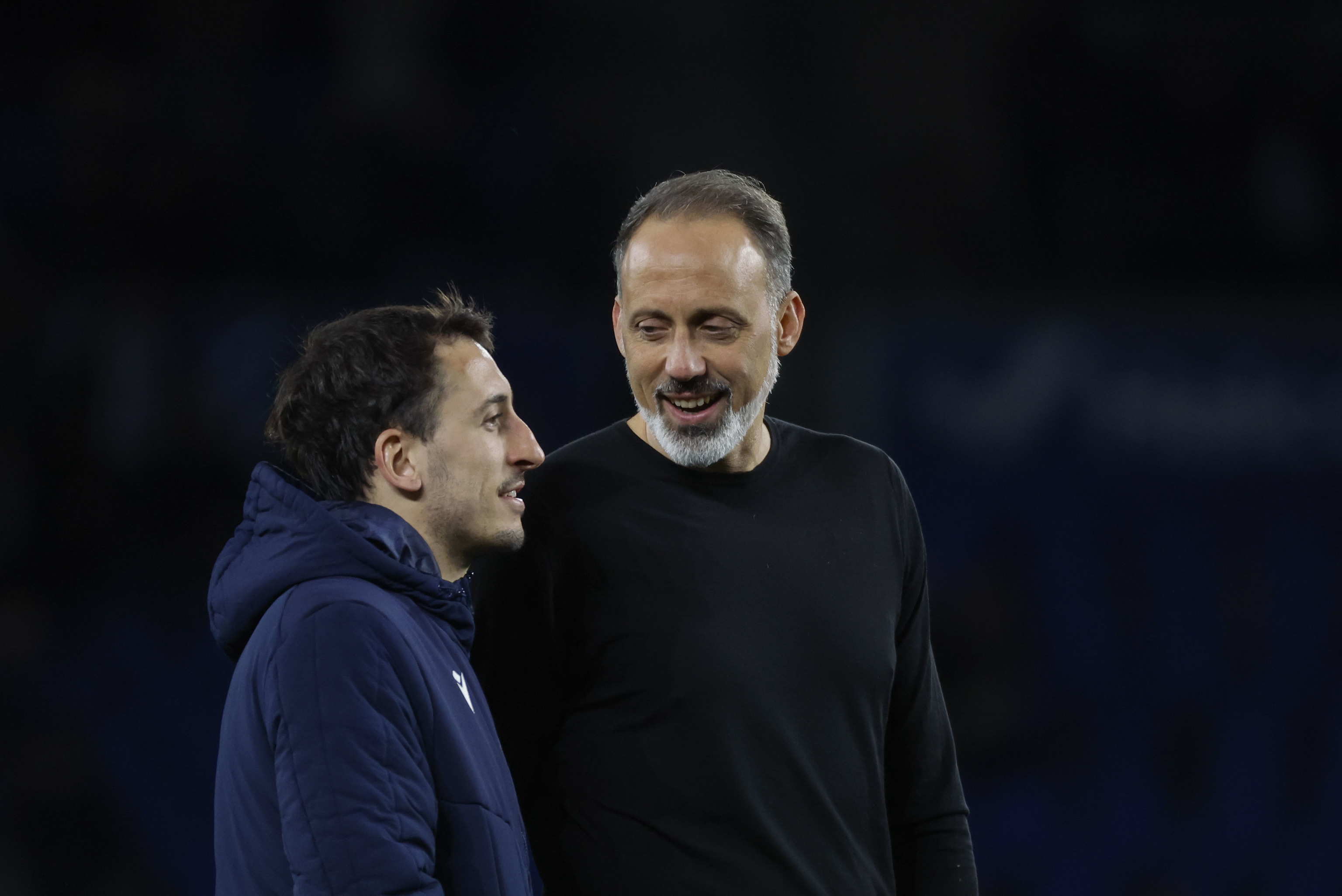 Matarazzo, junto a Oyarzabal, el pasado sábado en Anoeta.