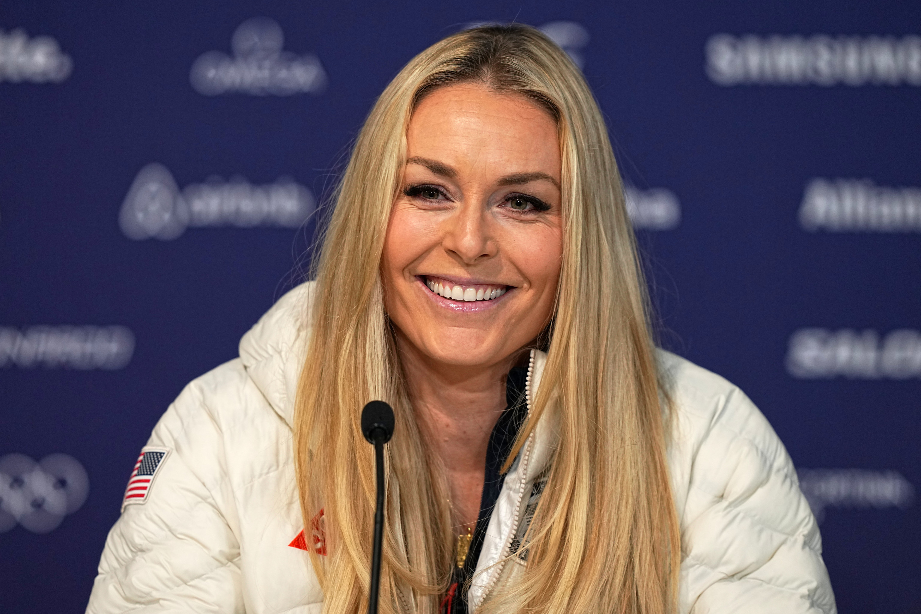 Lindsey Vonn, durante la rueda de prensa de este martes.