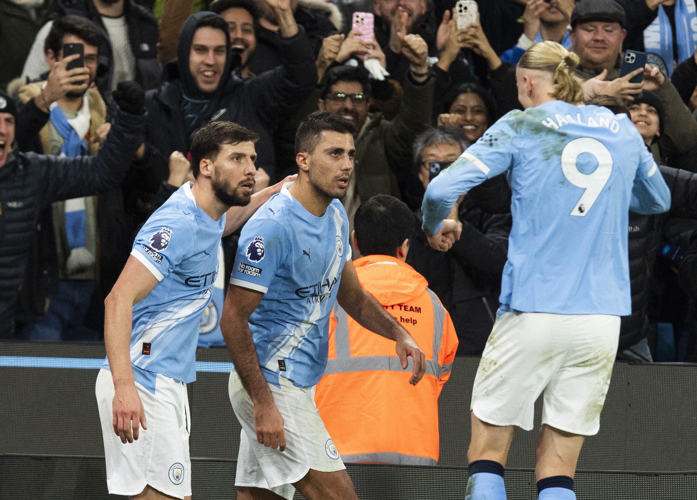 Rodri, tras marcar un gol el pasado miércoles en la Premier.
