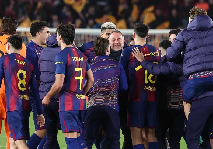 Hansi Flick reconoce la inquietud: "Ha sido un partido loco"