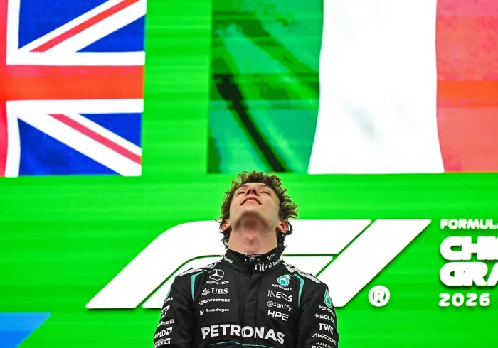 Las lágrimas del ganador Antonelli