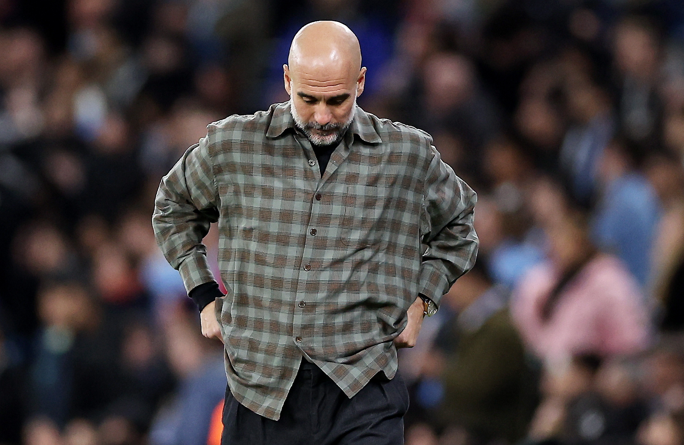 Guardiola, durante el partido.