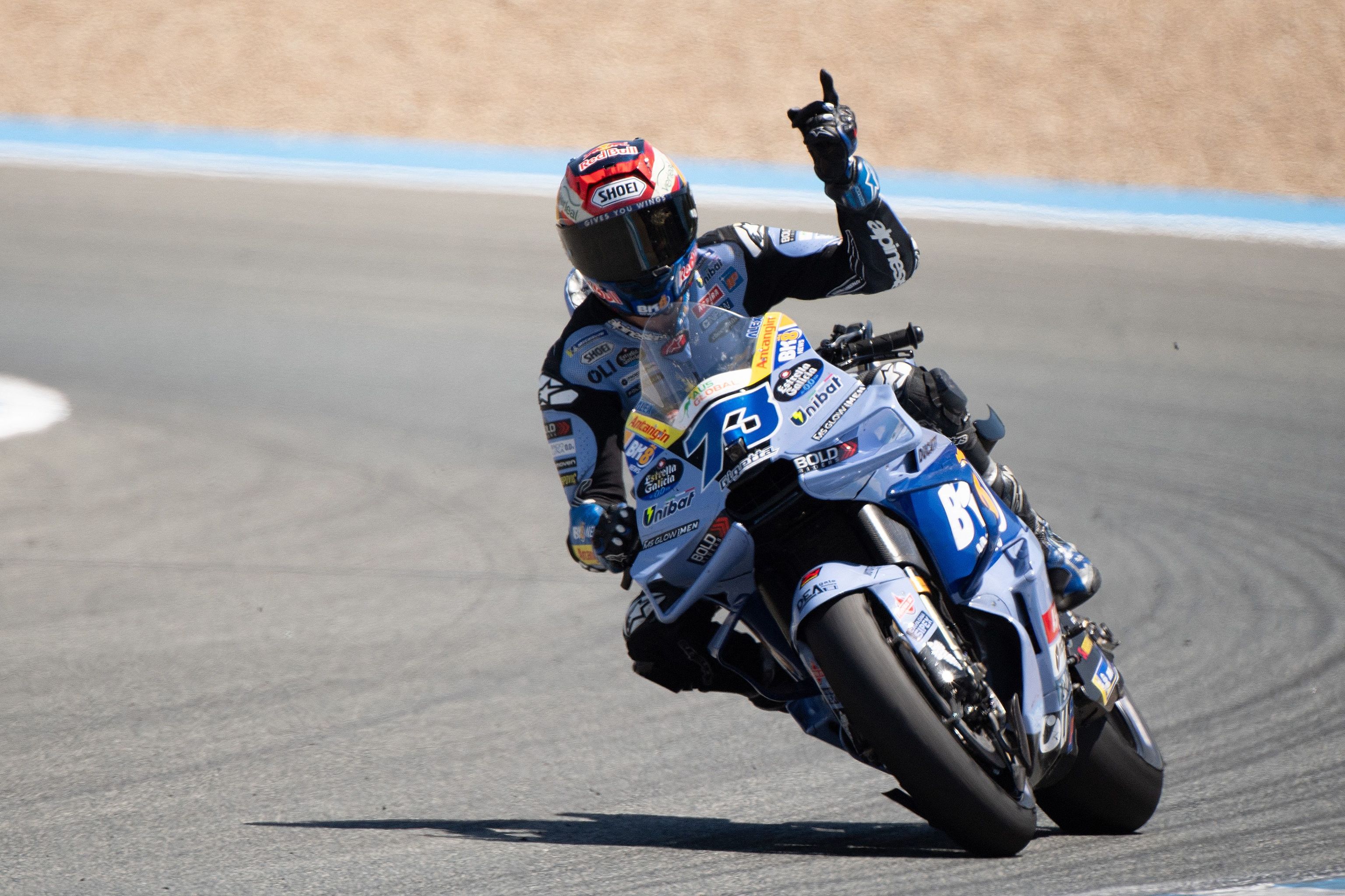 Alex Márquez, tras ganar en Jerez.