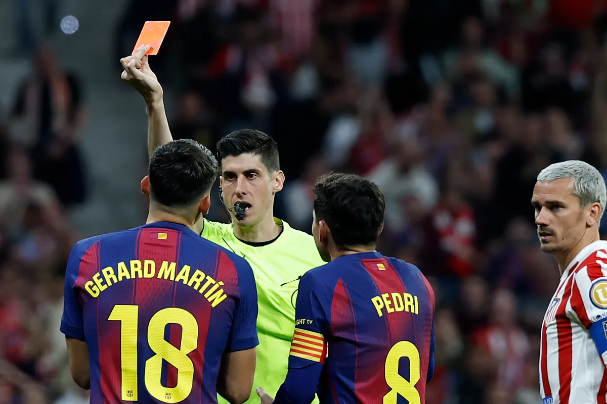 El Comité Técnico de Árbitros considera que Gerard Martín debió de ser expulsado en el partido ante el Atlético