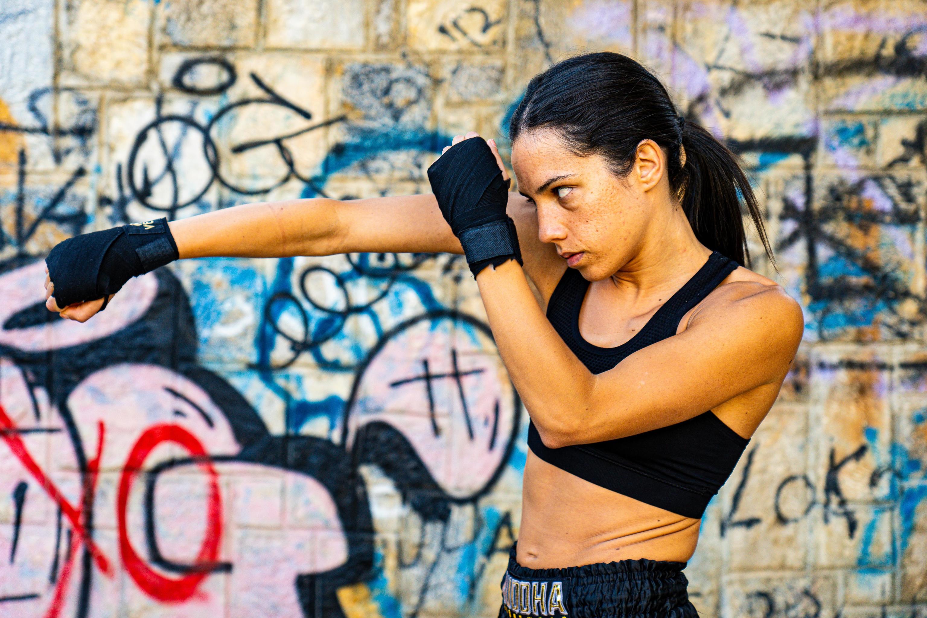 Marisa Delgado, durante un entrenamiento.