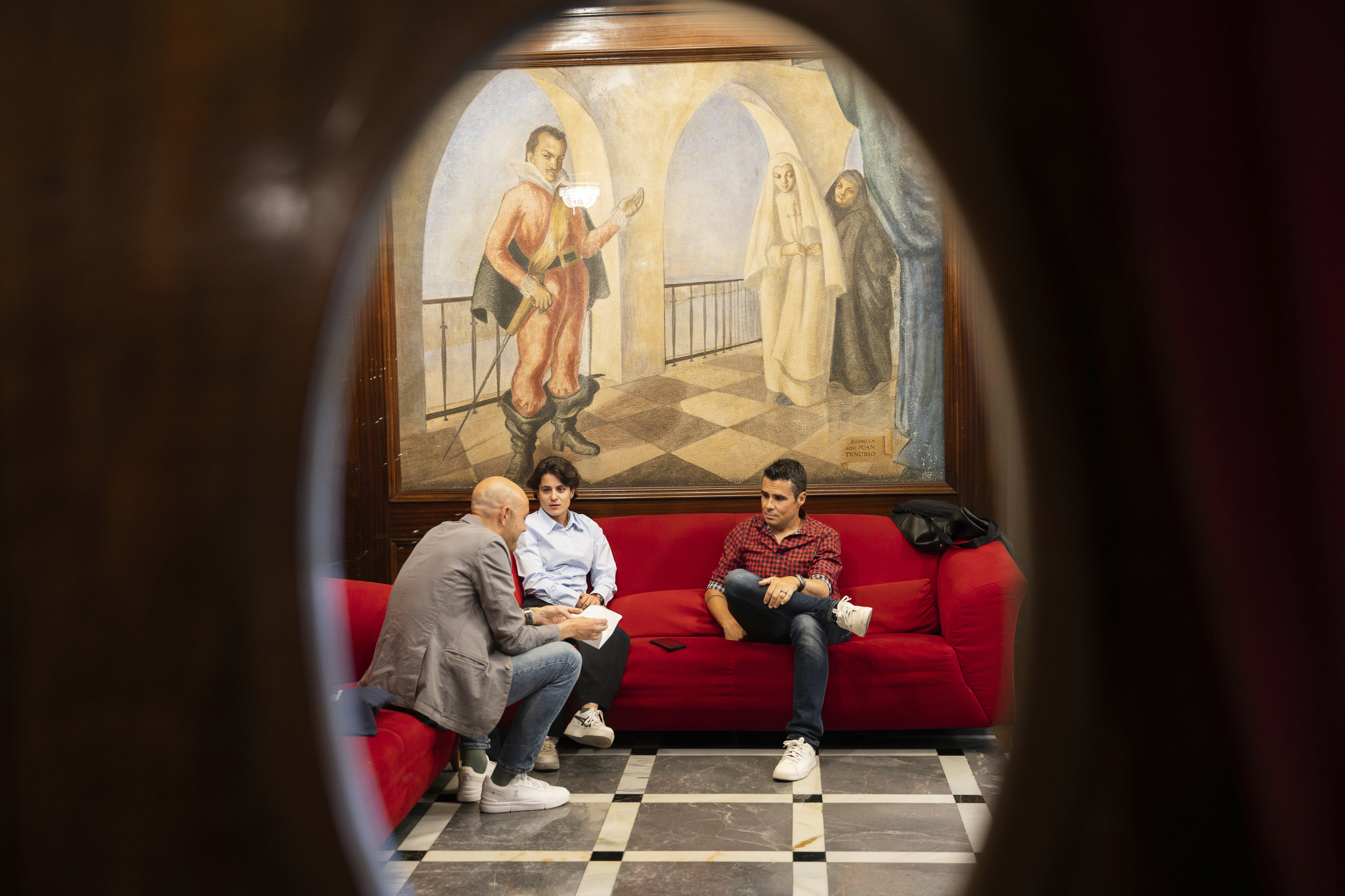 María Pérez y Gómez Noya, durante la entrevista.