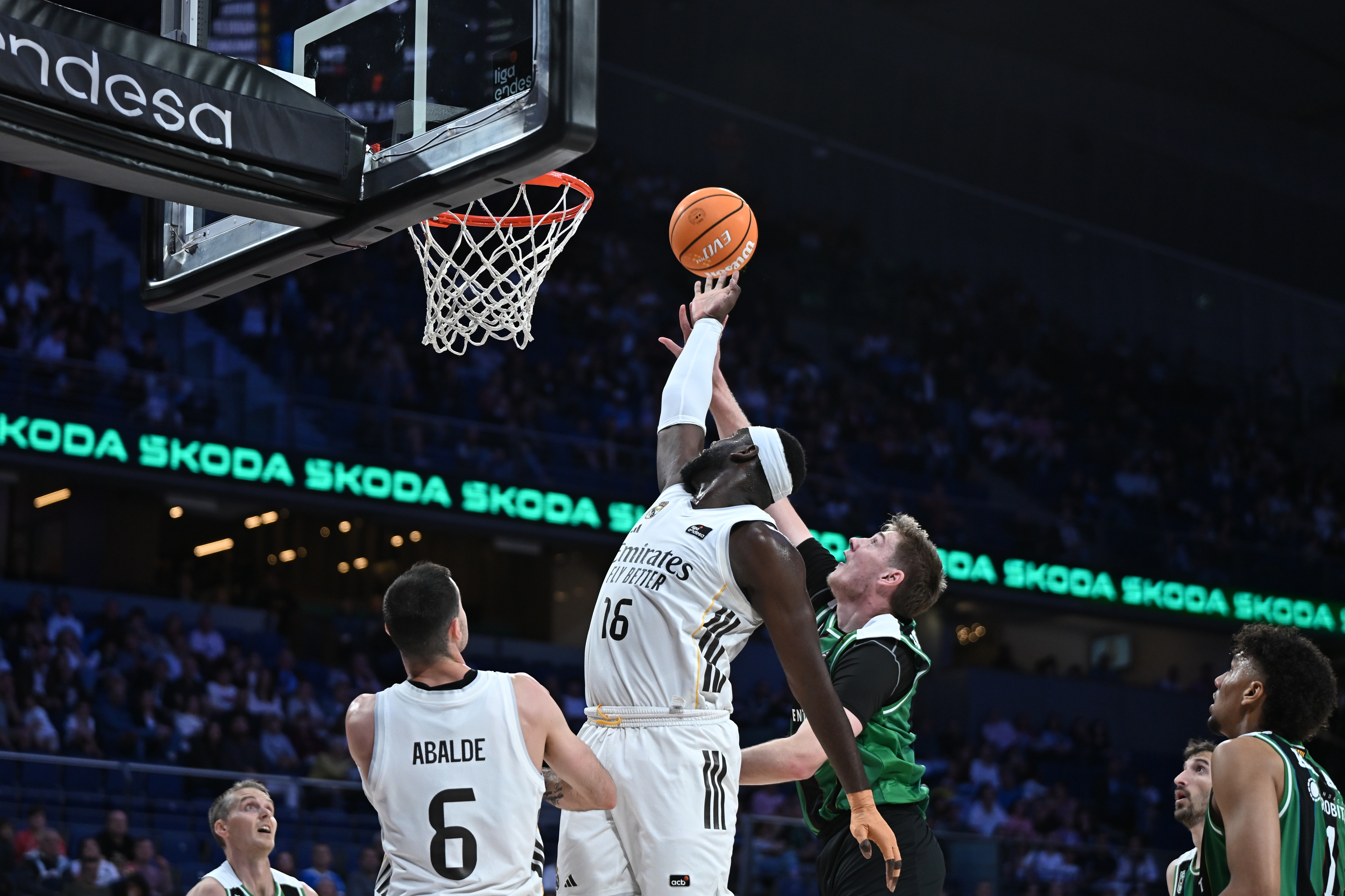 Garuba, durante el partido de Liga Endesa contra el Joventut.
