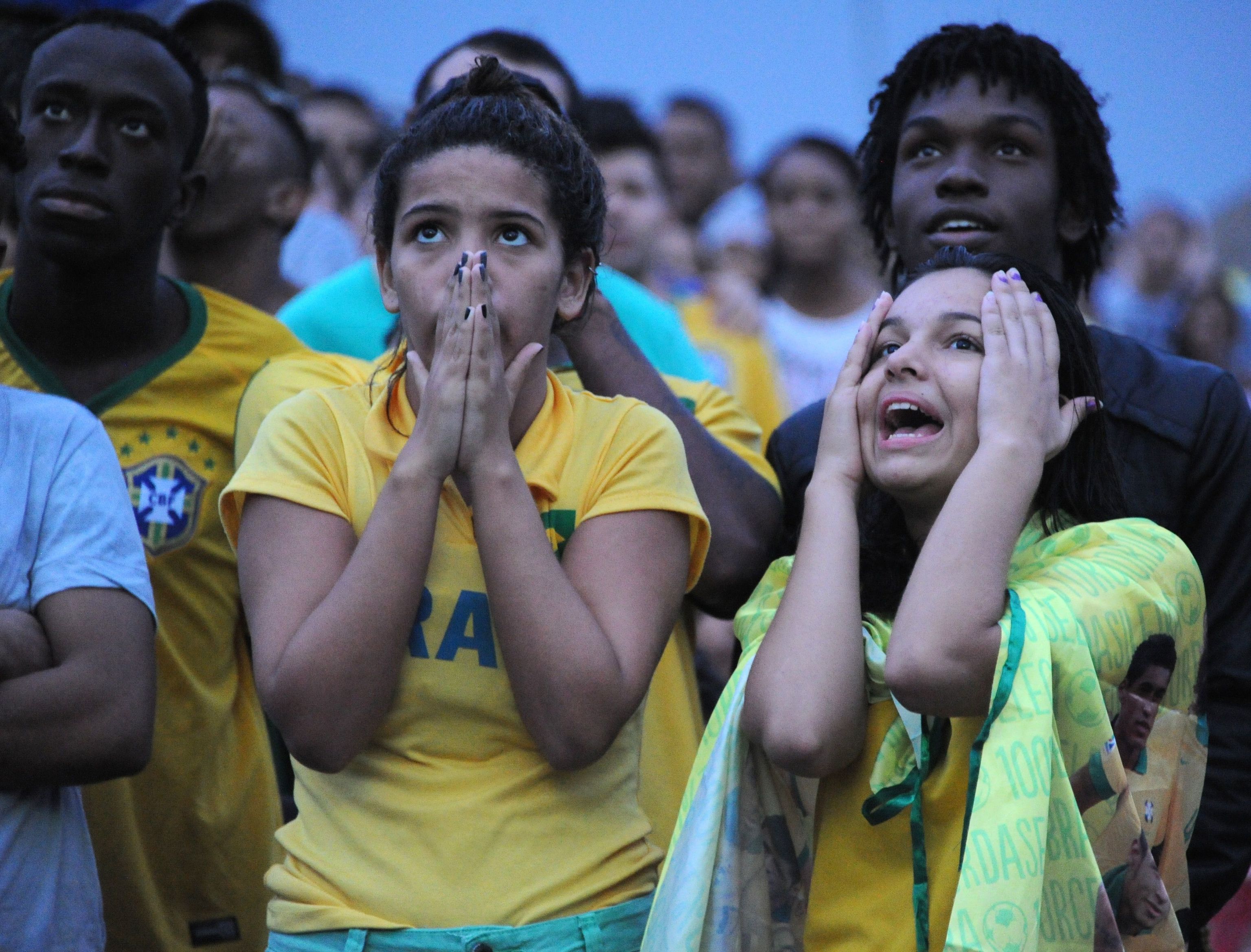 Aficionadas brasileñas, el día de aquel partido.