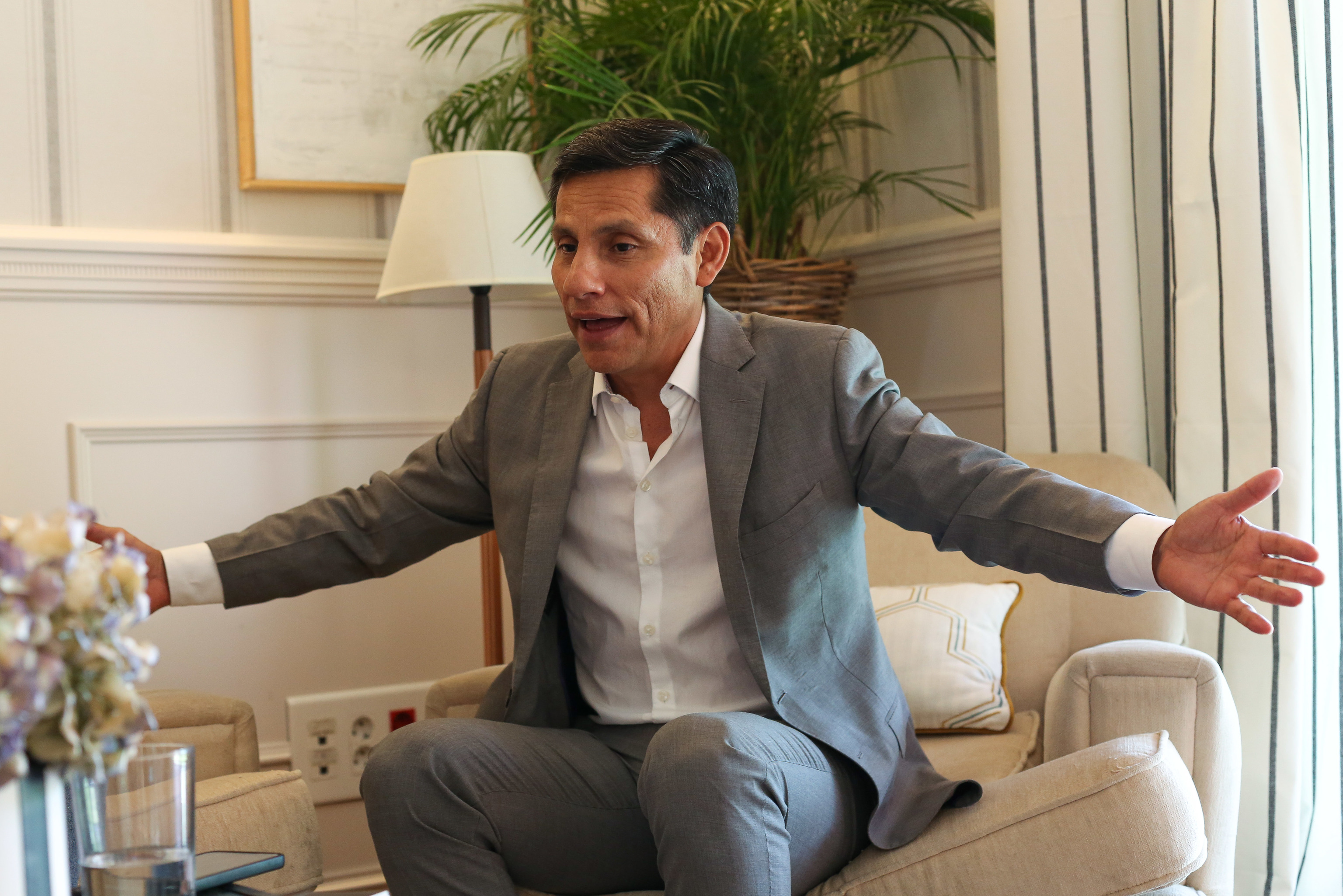 Jefferson Pérez, en Madrid, durante la entrevista con EL MUNDO.