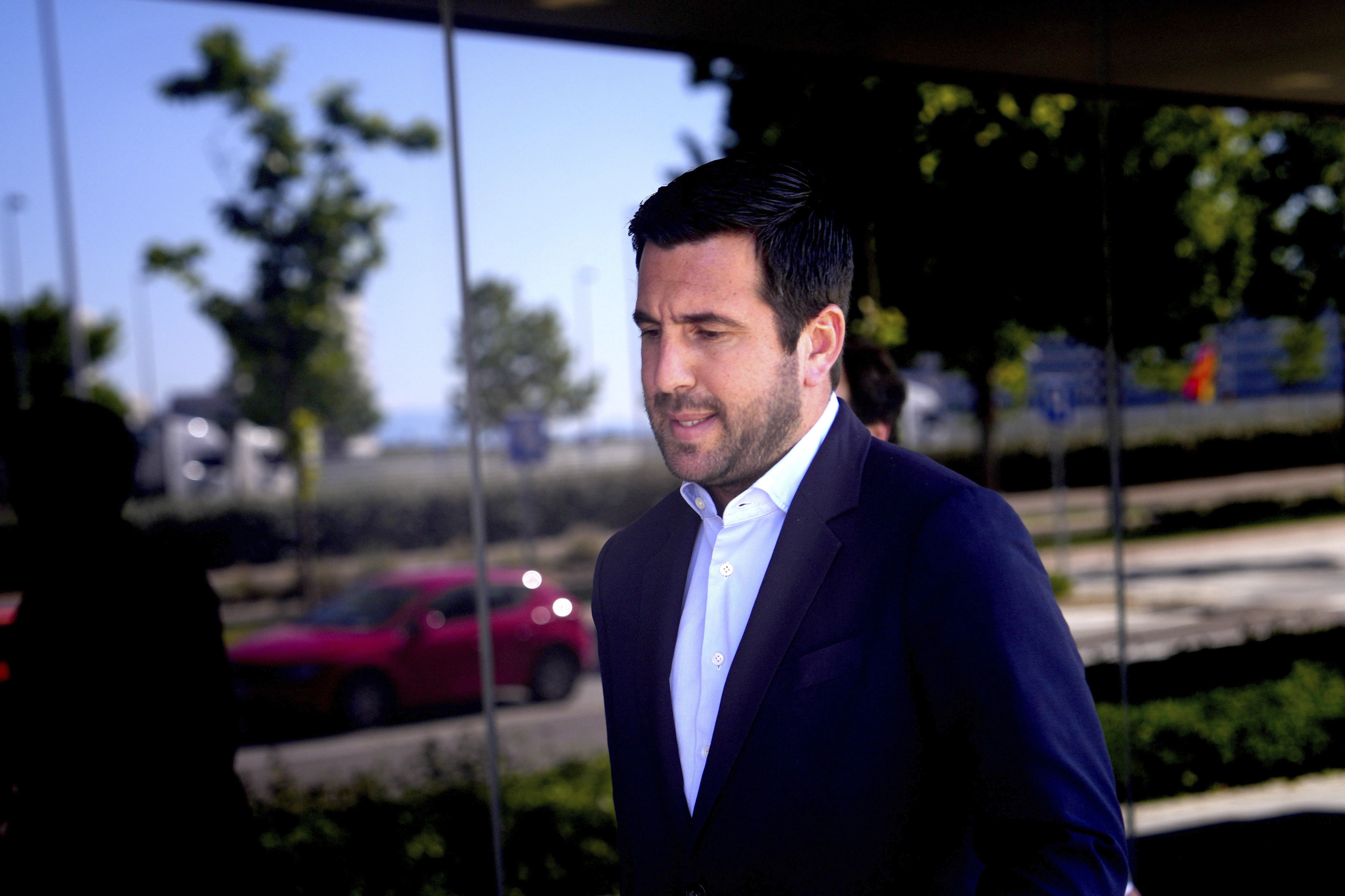 Riquelme entrando en Valdebebas.