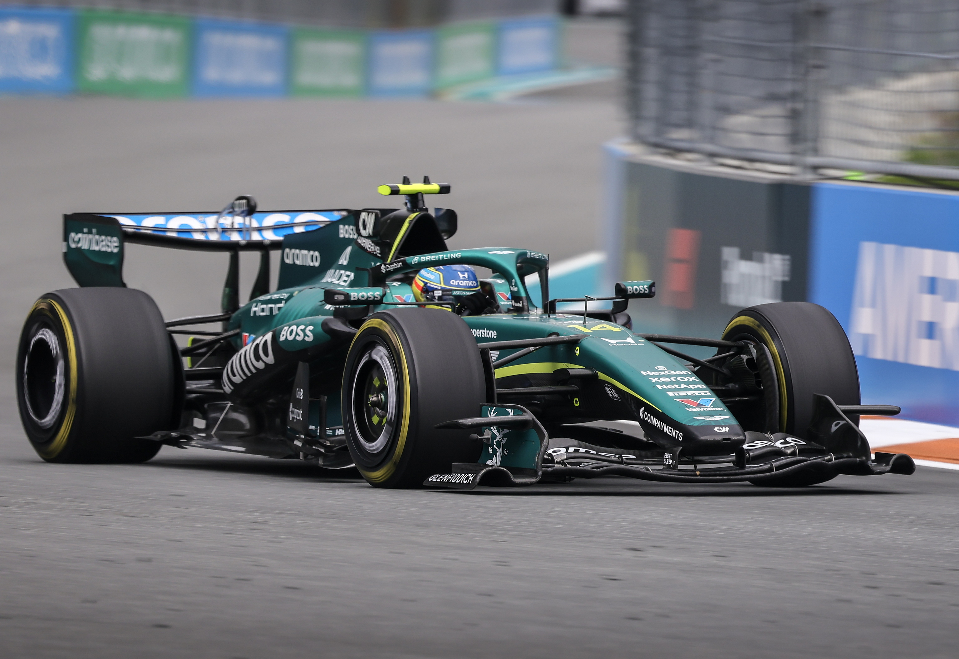 Alonso, en carrera, este domingo.