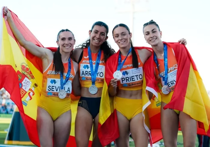 Plata y bronce para España en los relevos 4x400 y 4x100 femenino