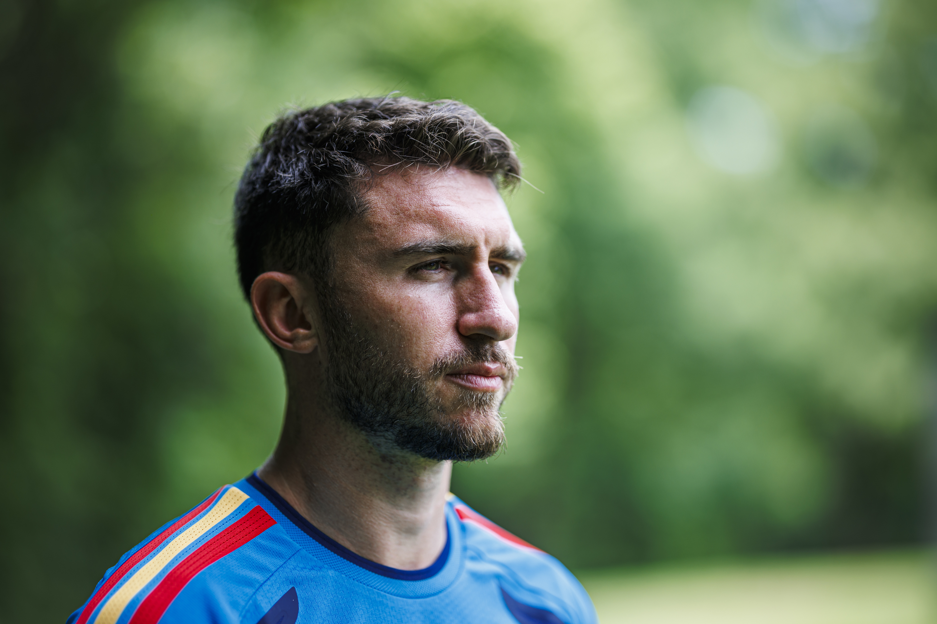 Aymeric Laporte, durante la entrevista.