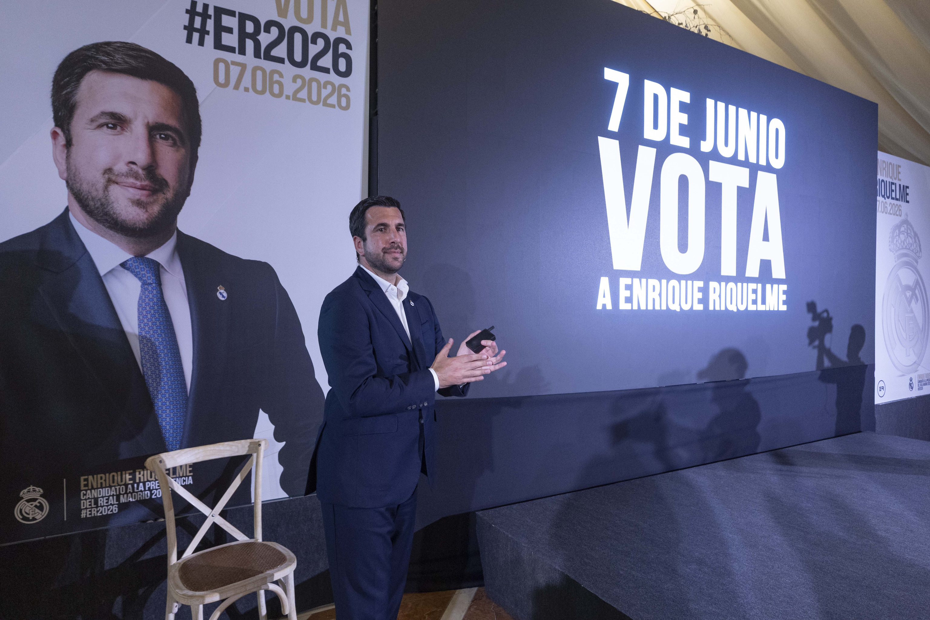 El candidato a la presidencia del Real Madrid, Enrique Riquelme.