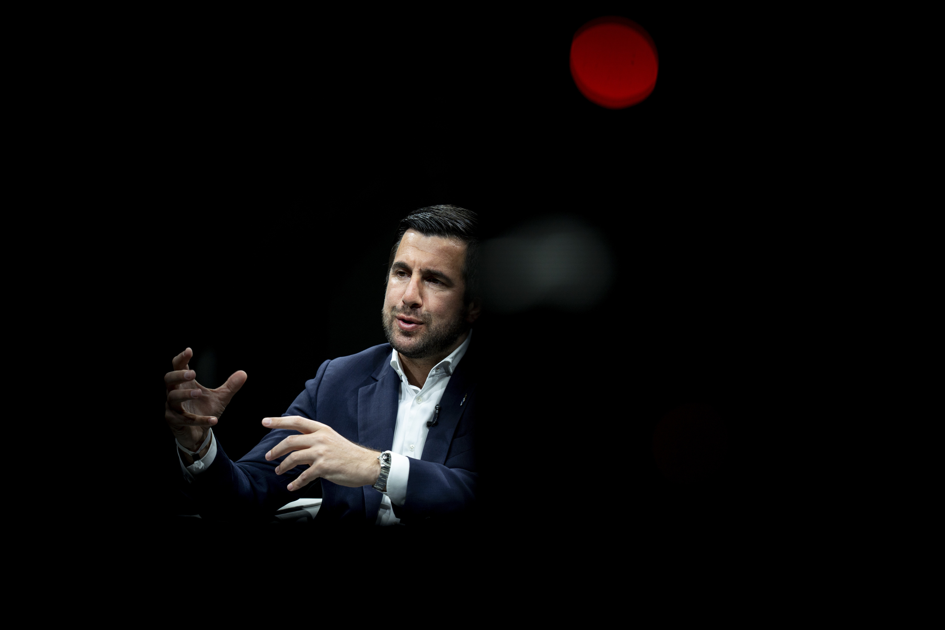 Enrique Riquelme, durante la entrevista.
