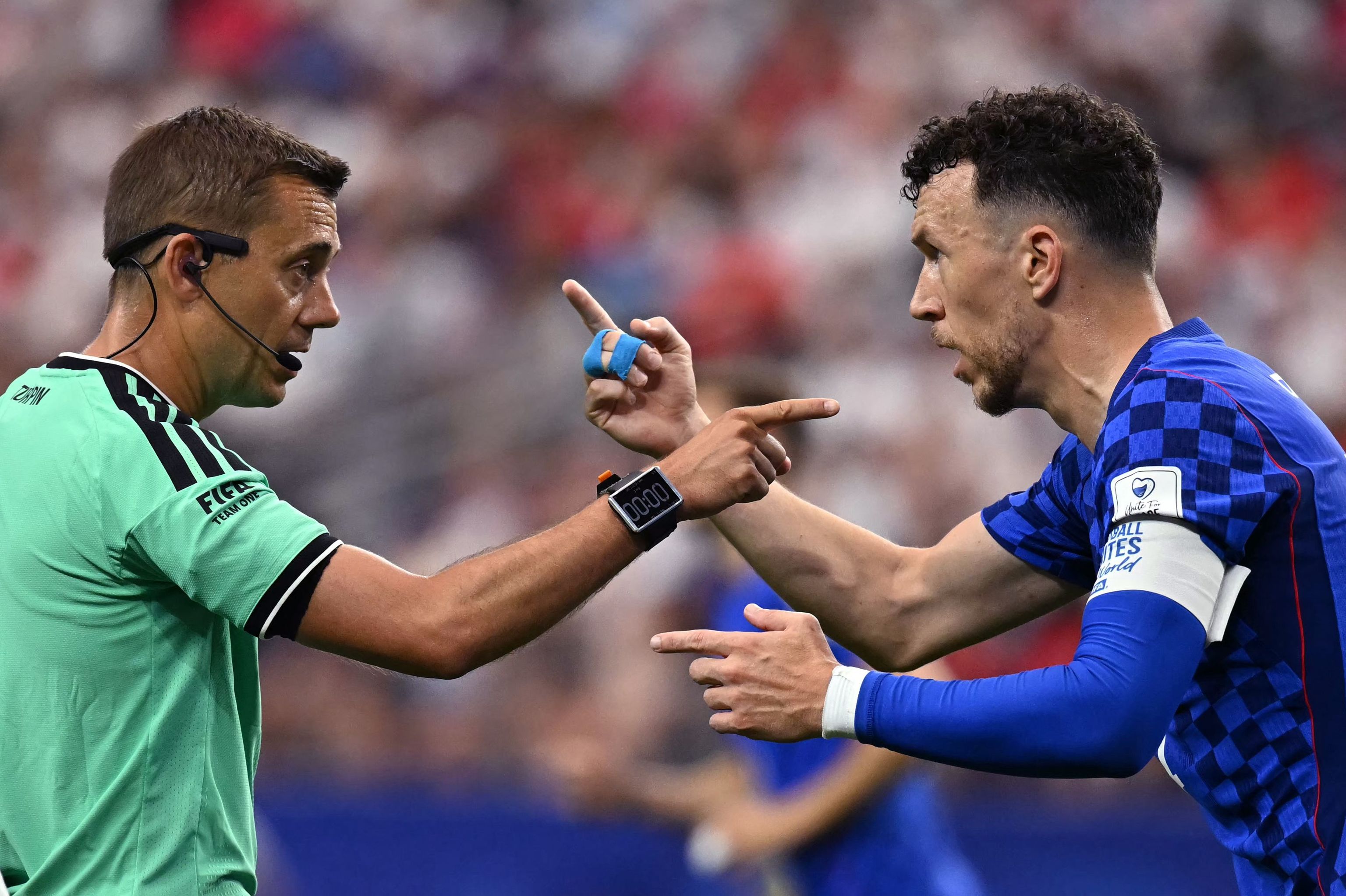Turpin y Perisic, el miércoles en Dallas.
