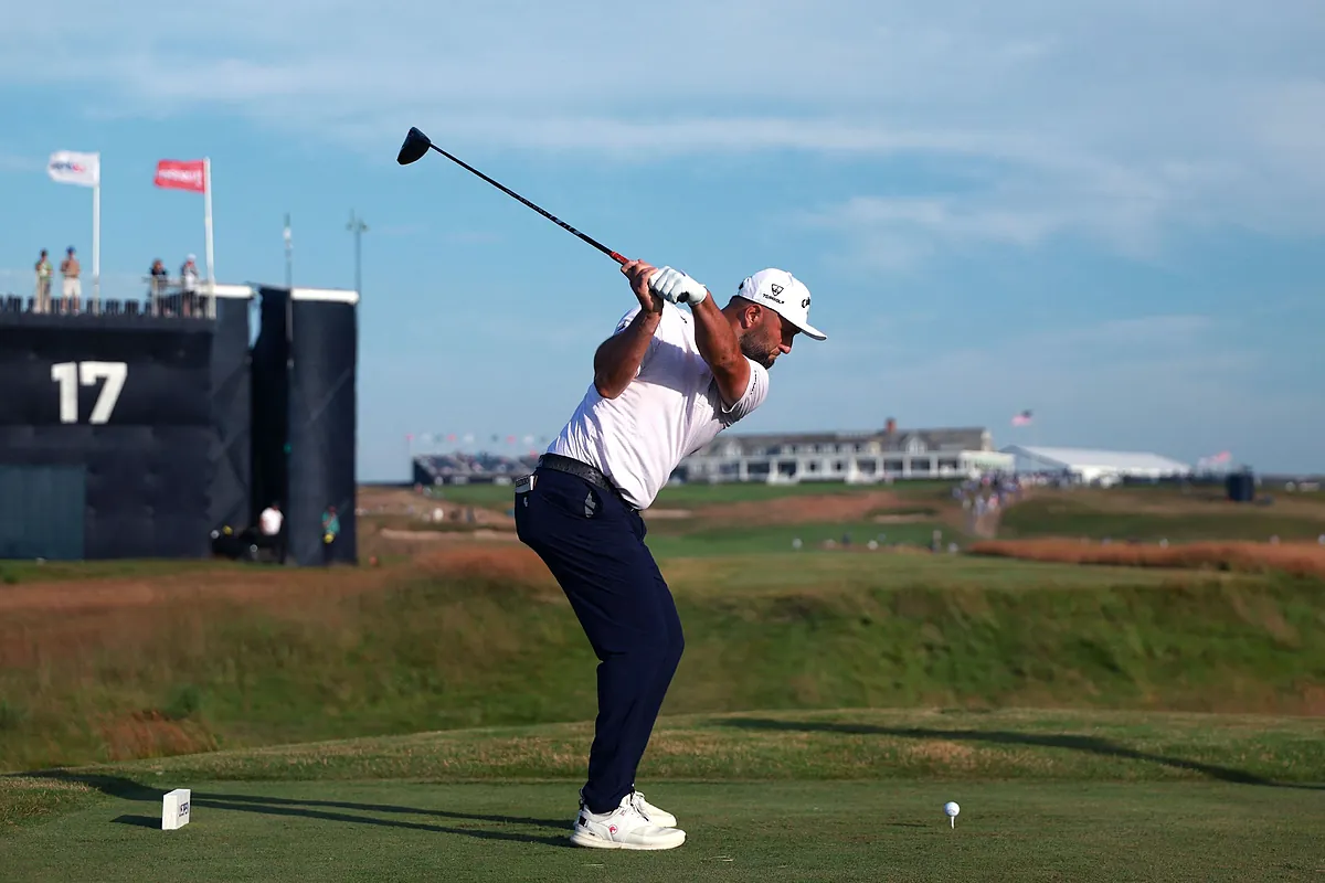 Jon Rahm enseña sus armas en una agitada e inconclusa primera jornada de US Open