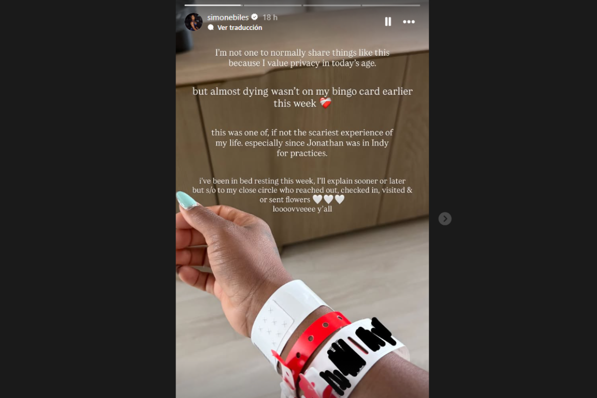 Captura de pantalla de la historia subida por la atleta en Instagram
